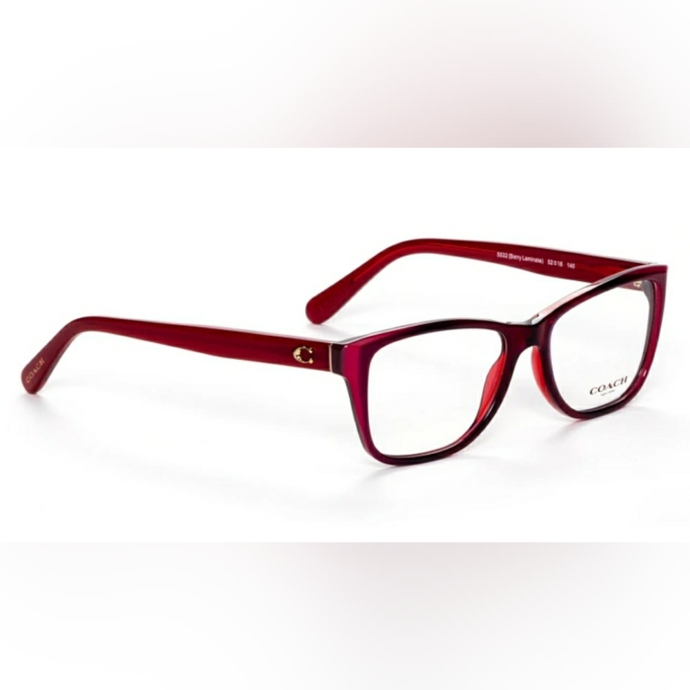 COACH HC6129 5532 Berry laminate (Burgundy) Rectangle Women's 54 mm Eyeglasses